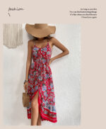 Levant Printed Dress Sling Dress Women - Image 4