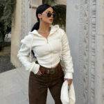 Levant Temperament Slimming Crop Hoodie Sweatshirt For Women - Image 4